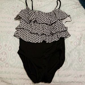 Ruffled swimsuit one piece